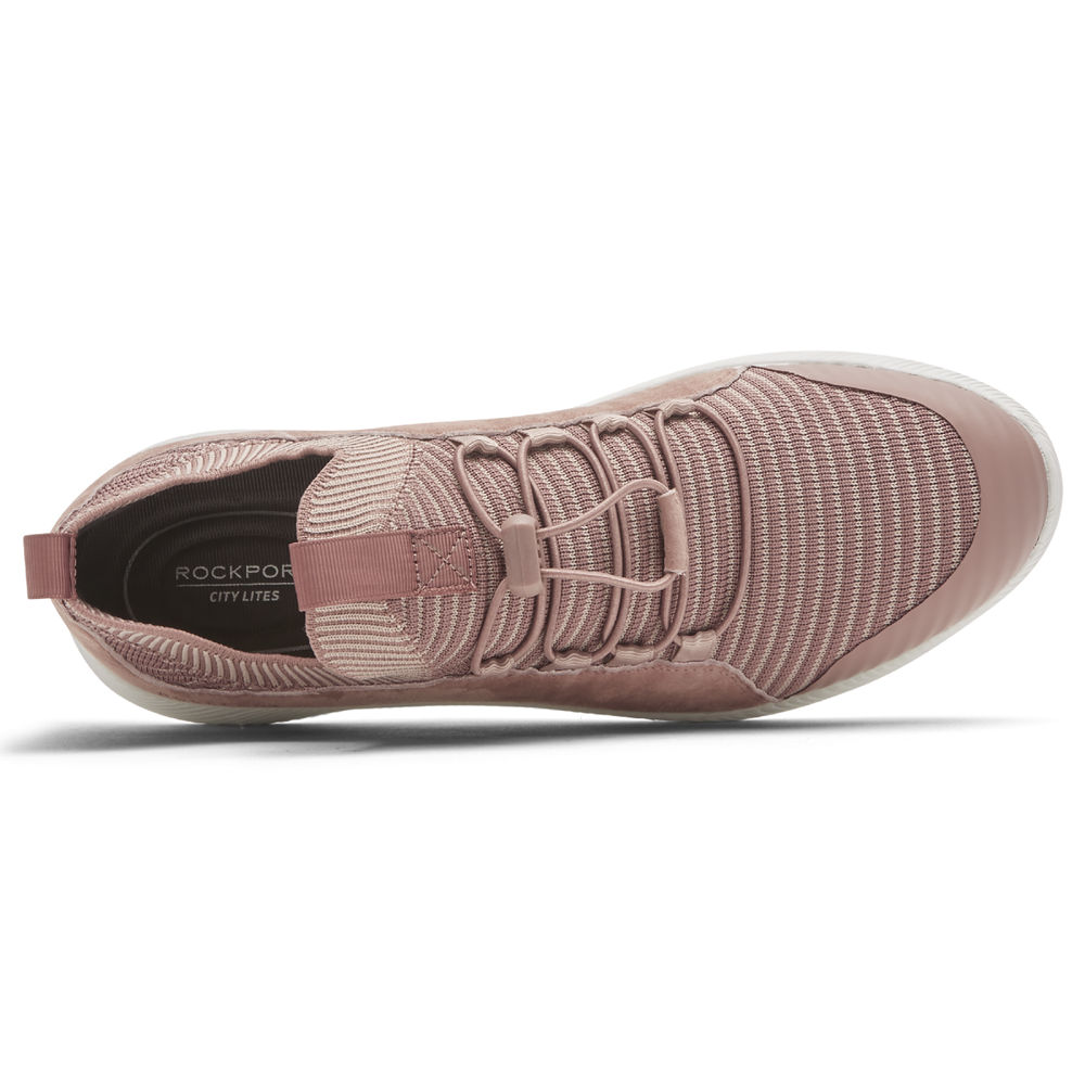 Rockport Sneakers For Womens Pink - City Lites Robyne Knit Bungee - SO8921357